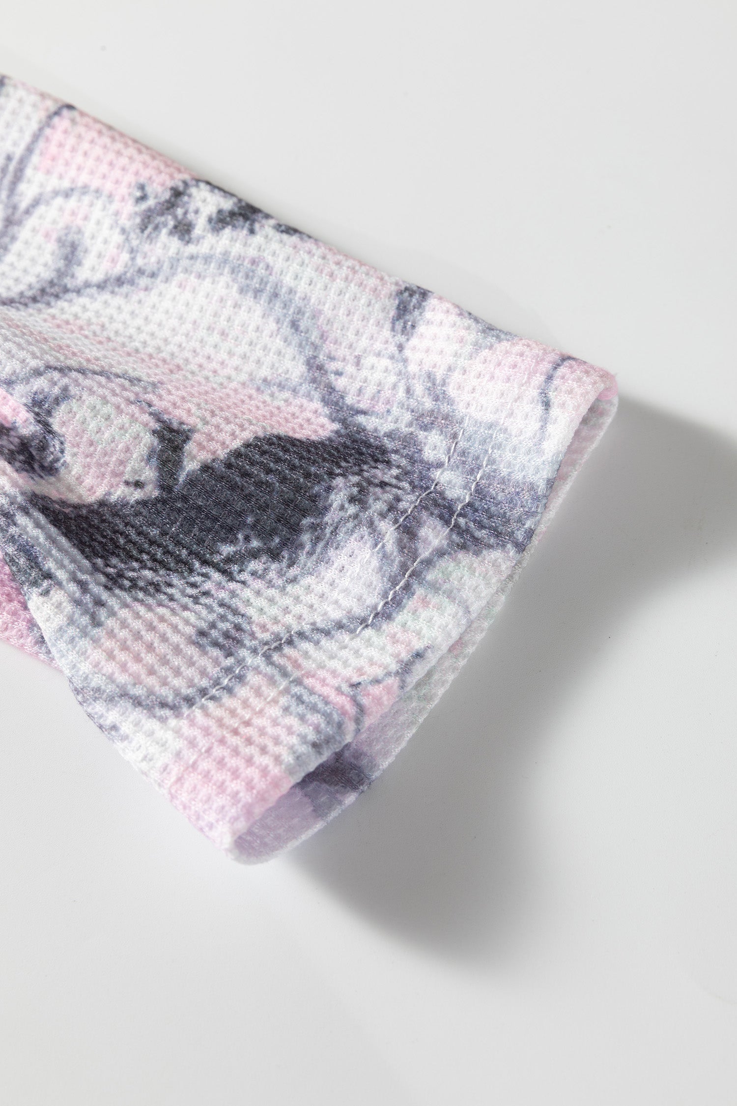 Pink Camo Henley Top and Short Set